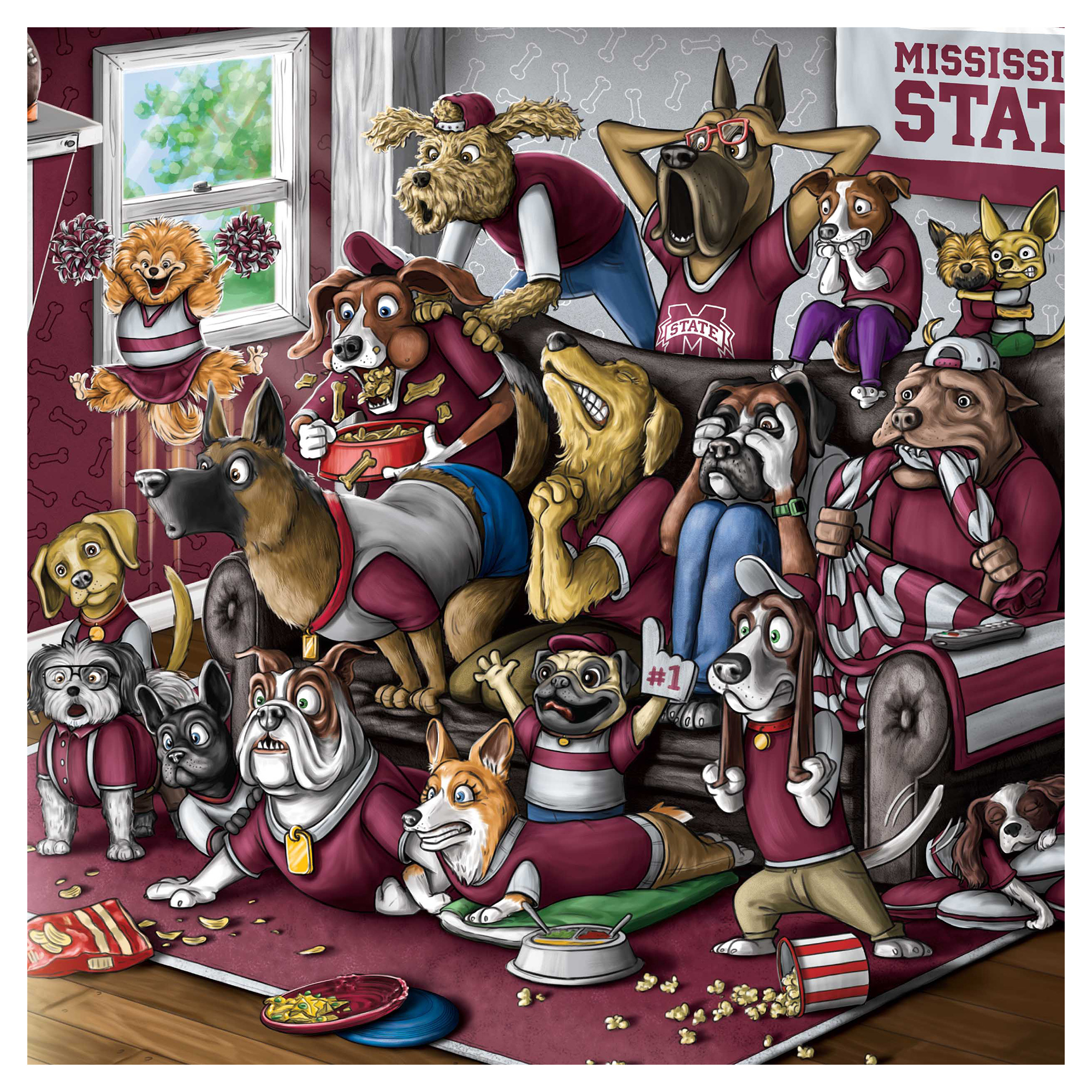 IDNA Mississippi State Bulldogs 13.25" x 17.25" Purebred Fans Wall Art