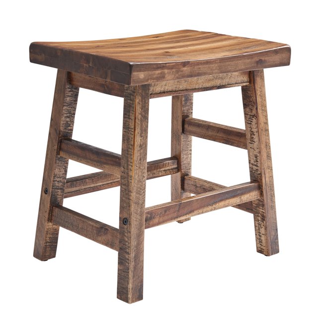 Taburete de comedor Alaterre Durango de 51 cm de alto, madera rústica