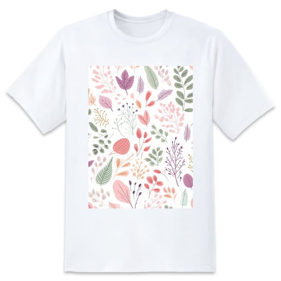 Basic Oversize Tees For WomenLeaves Loose Boyfriend Shirts Casual Blouse round neck