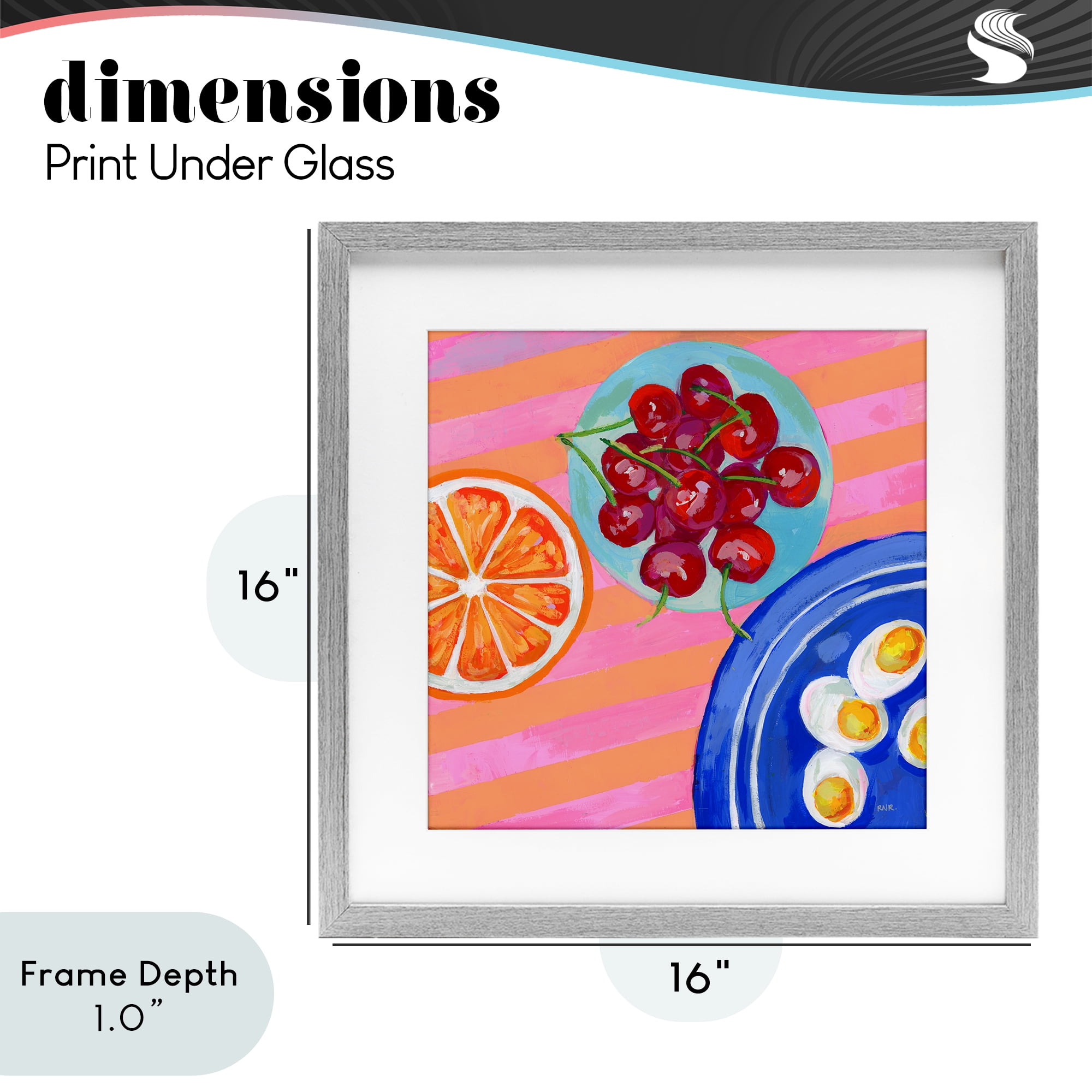 Stupell Industries Summer Snacks Picnic Blanket Gray Framed Print Under Glass, design by Rachael Reese