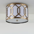 thumbnail image 6 of JONATHAN Y Hex 2-Light 12.5" Metal LED Flush Mount, Brass Gold, 6 of 8
