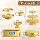 thumbnail image 2 of Juego de soportes para tartas OdoVow de 7 piezas, exhibidor de postres de metal dorado, 2 of 7