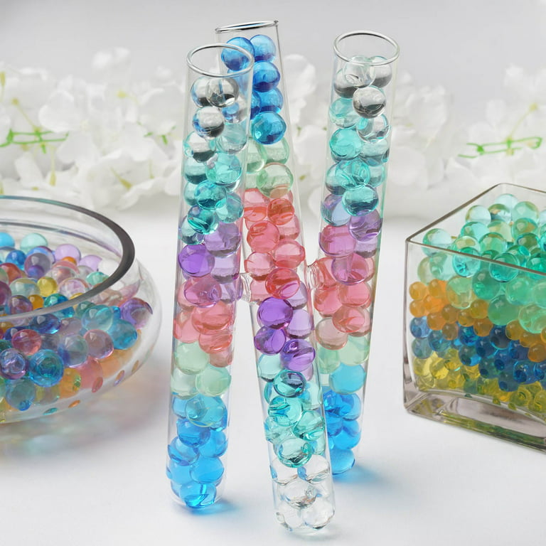 60 Jumbo Water Beads Non-Toxic Bio Degradable Mixed Size Water Balls,  Crystal Aqua Hydrogel Vase Filler, Home, Table, Party Decoration Table  Centrepieces : : Toys & Games