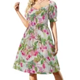 thumbnail image 1 of Fuchsia Robe Sans Manches à Motif Floral Robes de Soirée pour Femmes 2024 Robes pour Femmes, 1 of 5