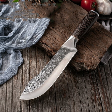 

Livesture Hammered Stainless Steel Cut Barbecue Meat Yangjiang Knife Silver