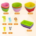50Pcs Silicone Lunch Box Dividers & Cupcake Liners for School Bento Box