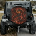 thumbnail image 2 of Lotusprinthandmade Dragon Lovers Spare Tire Cover With Backup Camera Hole 6 Sizes (32 in.), dragon graphic tire cover, dragon spare tire design, 2 of 6