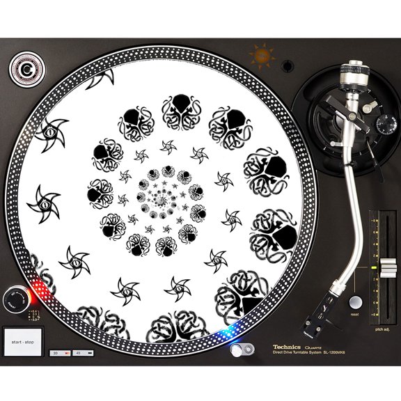 KuzmarK™ 12" DJ Turntable Slipmat - Starfish Spiral