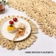 thumbnail image 3 of 16X Mantel Individual Tejido Redondo para Mesa de Comedor, Mantel de RatáN Natural Platos de Mimbre Huecos para Mantel de Cocina de Vacaciones, 3 of 5