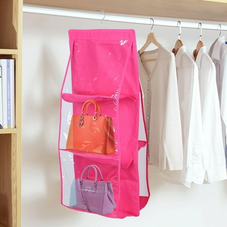 Topincn 6 Pocket Shelf Bags Purse Handbags Organizer Door Hanging