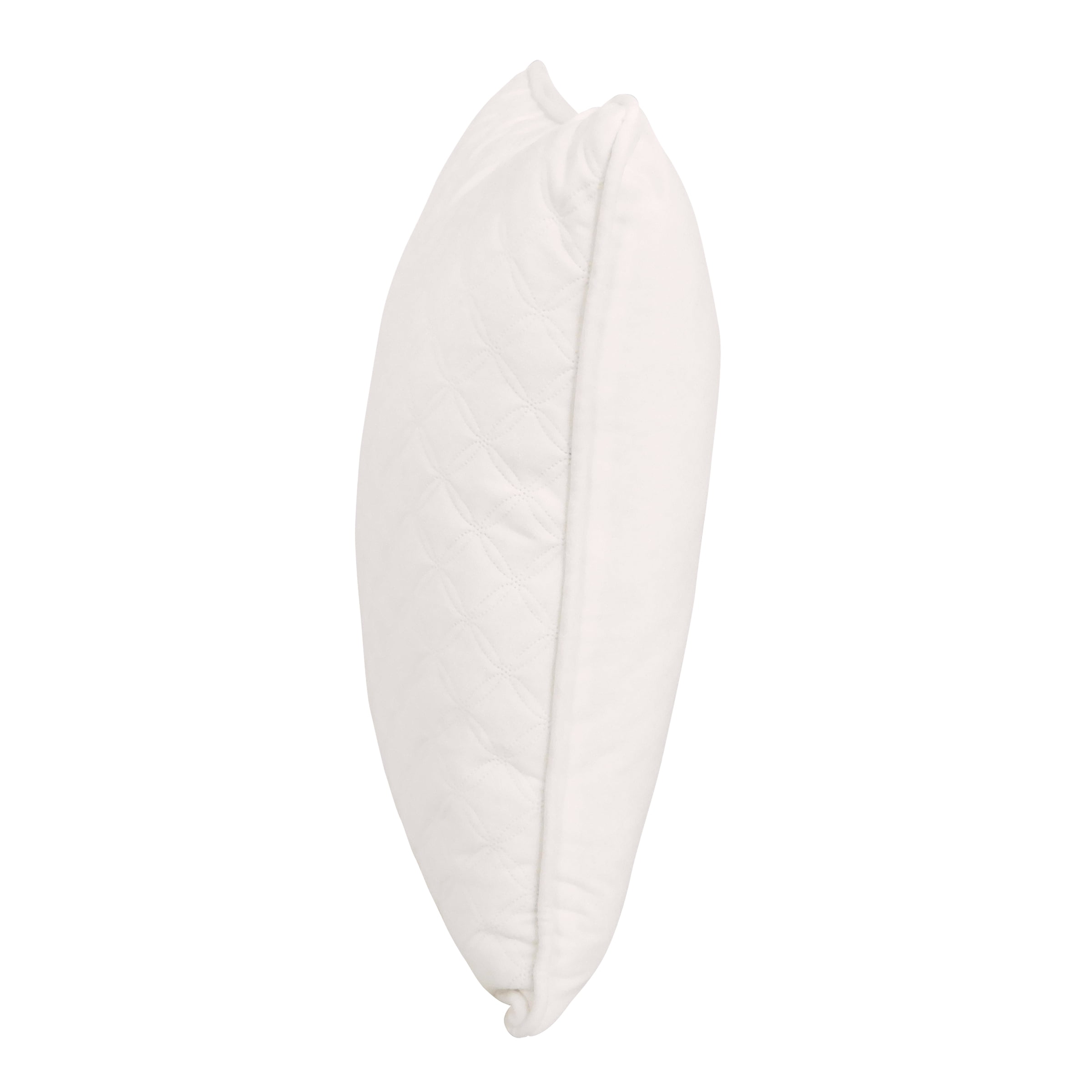 Better Homes & Gardens Quilted Velvet Classic Decorative Throw Pillows, 19" x 19", Vanilla Dream Off-White (2 Count)