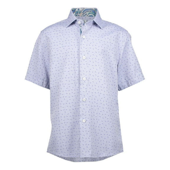 Elie Balleh Boy's Violet Tone On Tone Button Down Shirt