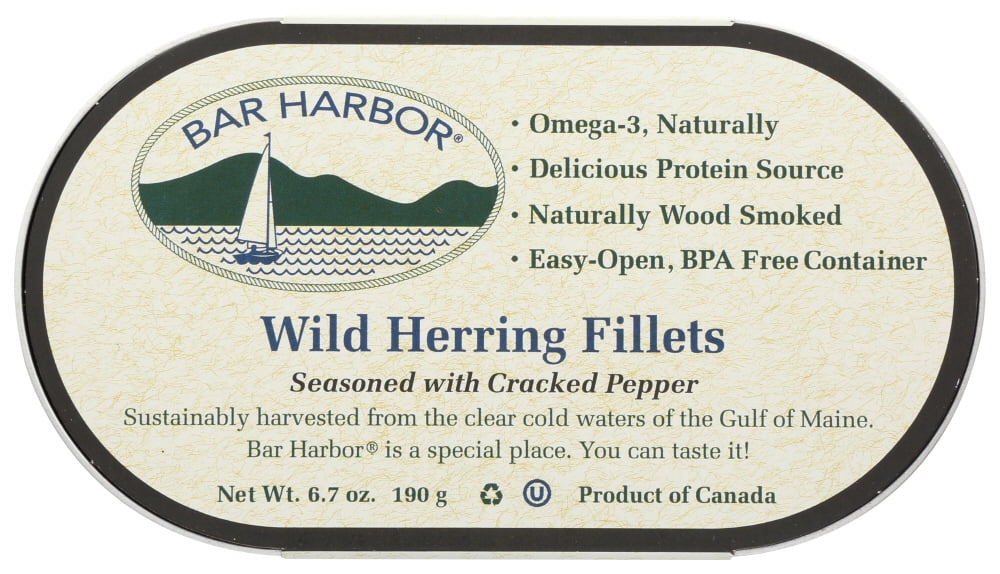 Bar Harbor Wild Herring with Cracked Pepper, 6.7 oz. Can