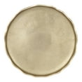 thumbnail image 4 of Kate and Laurel Alessia Modern Decorative Scalloped Round Footed Metal Tray, 16 Inch Diameter, Gold, Food-Safe Cast Aluminum Pedestal Transitional Tray with Rough Texture and Deckled Edge, 4 of 7