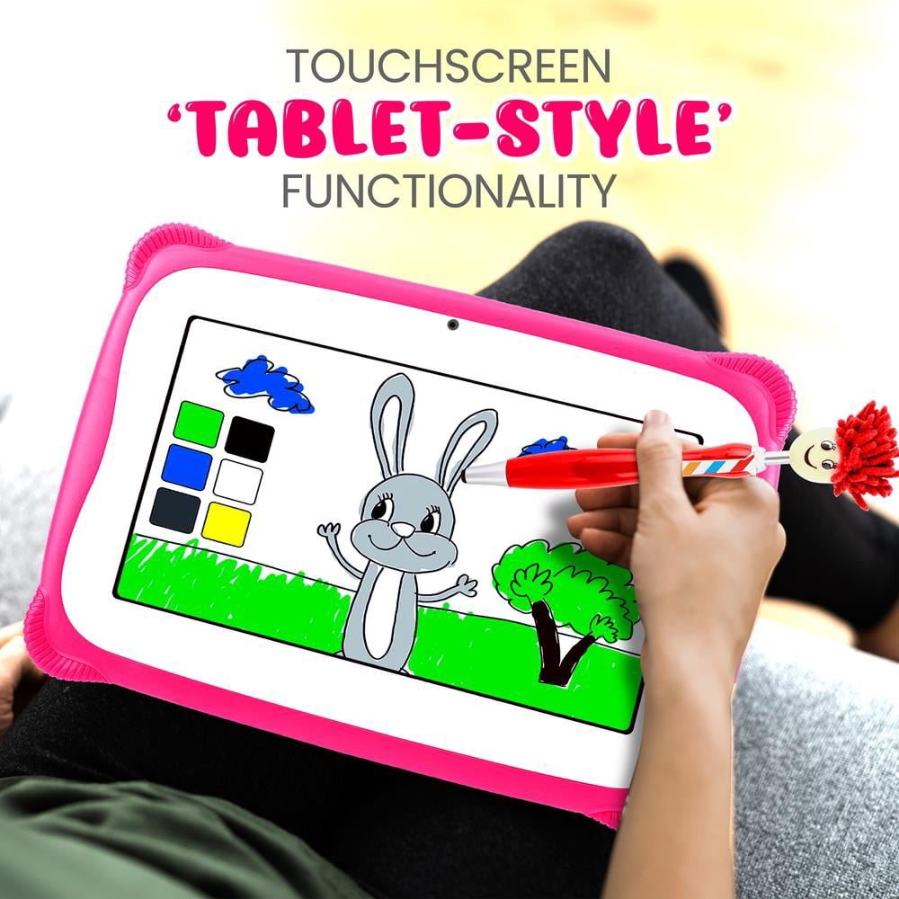 Pyle Kids Tablet W/ Stylus Pen 7 Inch Wi-Fi Android 10 Children Tablet 1GB RAM 8 gb Storage (Pink)