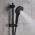 thumbnail image 1 of Grifo de ducha de mano para baño con botón de 3 funciones G1/2in Ducha de mano negra mate, 1 of 5