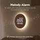 thumbnail image 5 of Mooas Luna Llena Led Silencioso Reloj De Pared Digital De Madera con Control Remoto Luz De Fondo Luz Nocturna Reloj De Pared De Madera Digital Amanecer Alarma Melodía 5 Niveles Brillo Moderno Decorati, 5 of 9