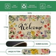 thumbnail image 3 of Spring Floral Decor Welcome Door Mat, Hello Summer Flower Home Decoration Non-Slip Indoor Outdoor Front Doormats Rug 17 x 30 Inch, 3 of 6