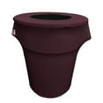 thumbnail image 7 of LA Linen Stretch Spandex Trash Can cover 44-Gallon Round,Fuchsia, 7 of 7