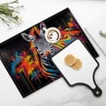 thumbnail image 4 of BaHomeck placemats Set of 4 Street Art Graffiti Of Zebra With Vibrant Pop Colors Cotton Linen rectangle Placemats for Kitchen Dining Table Indoor,Outdoor,18*12inch, 4 of 4