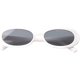 thumbnail image 4 of Mini Vintage Retro Extra Estrecho Oval Redondo Flaco Ojo de gato Gafas de sol Clout Goggles Ormromra WMZL-935-25, 4 of 5