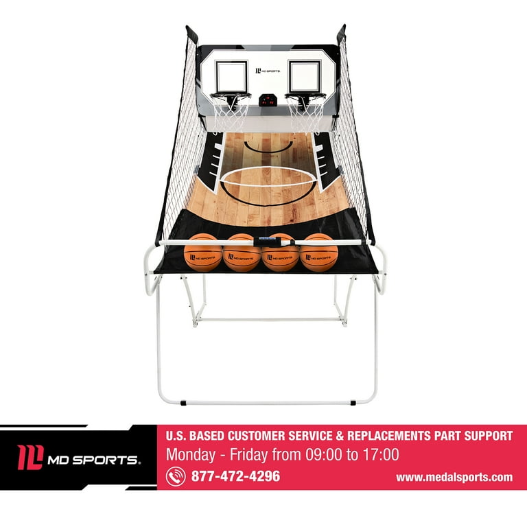 2-Player EZ-Fold Arcade Basketball Game, Powered by Adapter, by MD