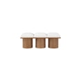 thumbnail image 6 of Meridian Furniture Pavilion Cream Boucle Fabric Bench, 6 of 6
