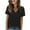 Black, variant on Jalioing Summer V Neck Tops Women's Eyelet Short Sleeve Tunic Blouses Trendy Casual Work Shirts Clothes