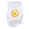 thumbnail image 4 of DailyTrove Women's Sun Graphic Tank Top - Polyester Casual Summer & Festival Wear, Vibrant for Beach & Gatherings, 4 of 5
