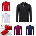 thumbnail image 2 of Men's Color Block Collar Cotton Silk Short Sleeve Polo, 2 of 8