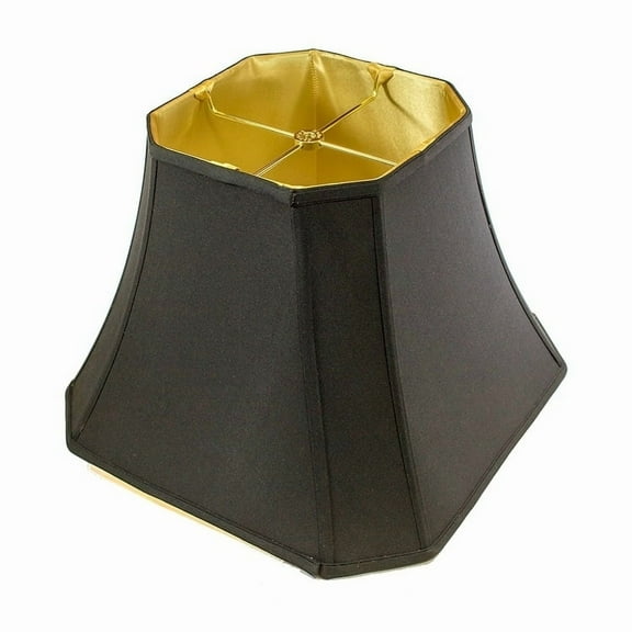 9x16x12 Square Cut Corner Shade Black Fabric/Gold Liner
