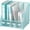 Blue, variant on INTIGE Metal Office Desk File Holder, Desktop Magazine File Holder with 4 Vertical Compartments