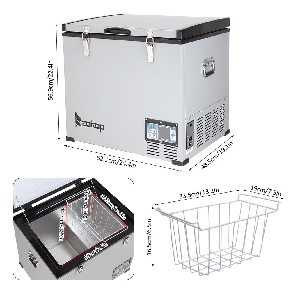 2.1CU.FT Portable Refrigerator, Car Fridge Freezer, Mini Fridge Freezer for Driving, Travel