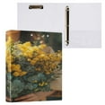 thumbnail image 3 of WOBOGO Hold Yellow Flower File Folders Extra Large Capacity to Hold 200 Sheets of Documents Hard Shell Ring Binder for School Home Office, 3 of 10