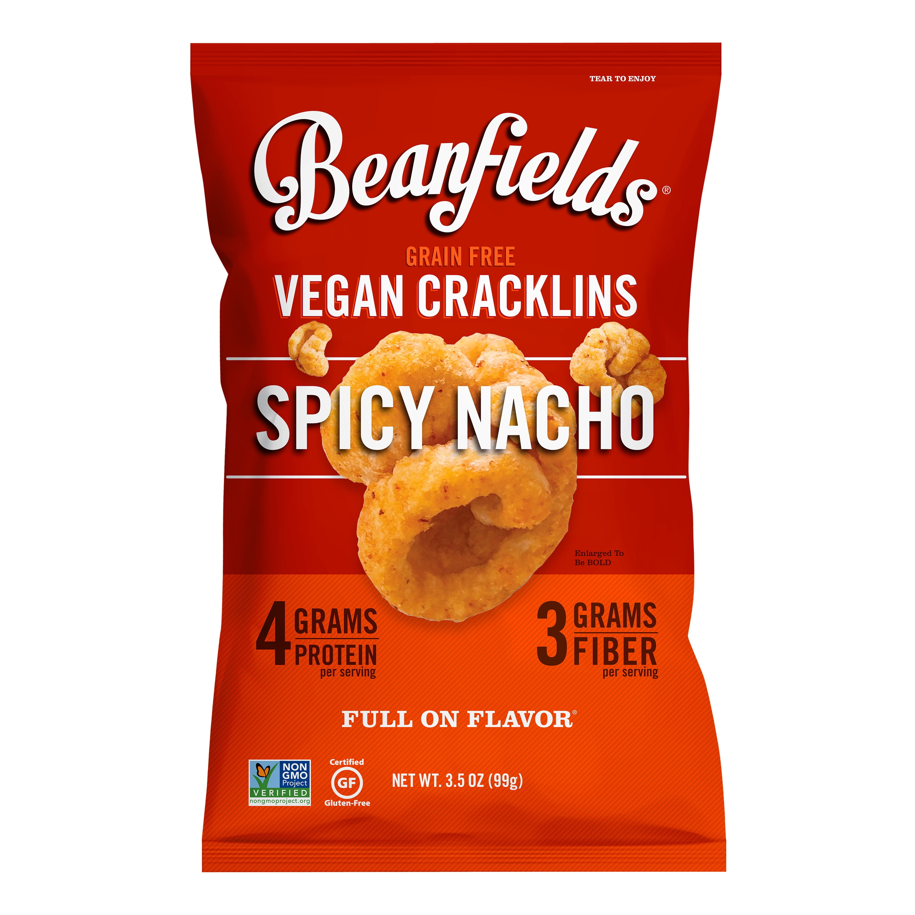 Beanfields Spicy Nacho Cracklins, 3.5 Ounce (6 Pack)
