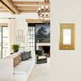 thumbnail image 2 of Rio Salto BRASS Deco Collection Midsize Gold Rocker Wall Plate Outlet Cover Light Switch Cover Plate Architectural Design Premium Heavy-Gauge Metal Finish, 2 of 9