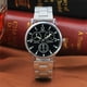 thumbnail image 3 of Reloj de cuarzo para hombre, relojes de moda para hombre, reloj de acero con fideos negros y cristal azul, reloj general, 3 of 5