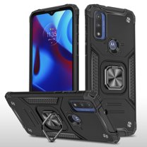 Motorola G Power 2022 Case, Moto G Pure Case, Moto G Play 2022/2023 Case, Rosebono Hybrid Case With Adjustable Integrated 360 Degree Rotating Ring Kickstand For Motorola G Power 2022 (Black)
