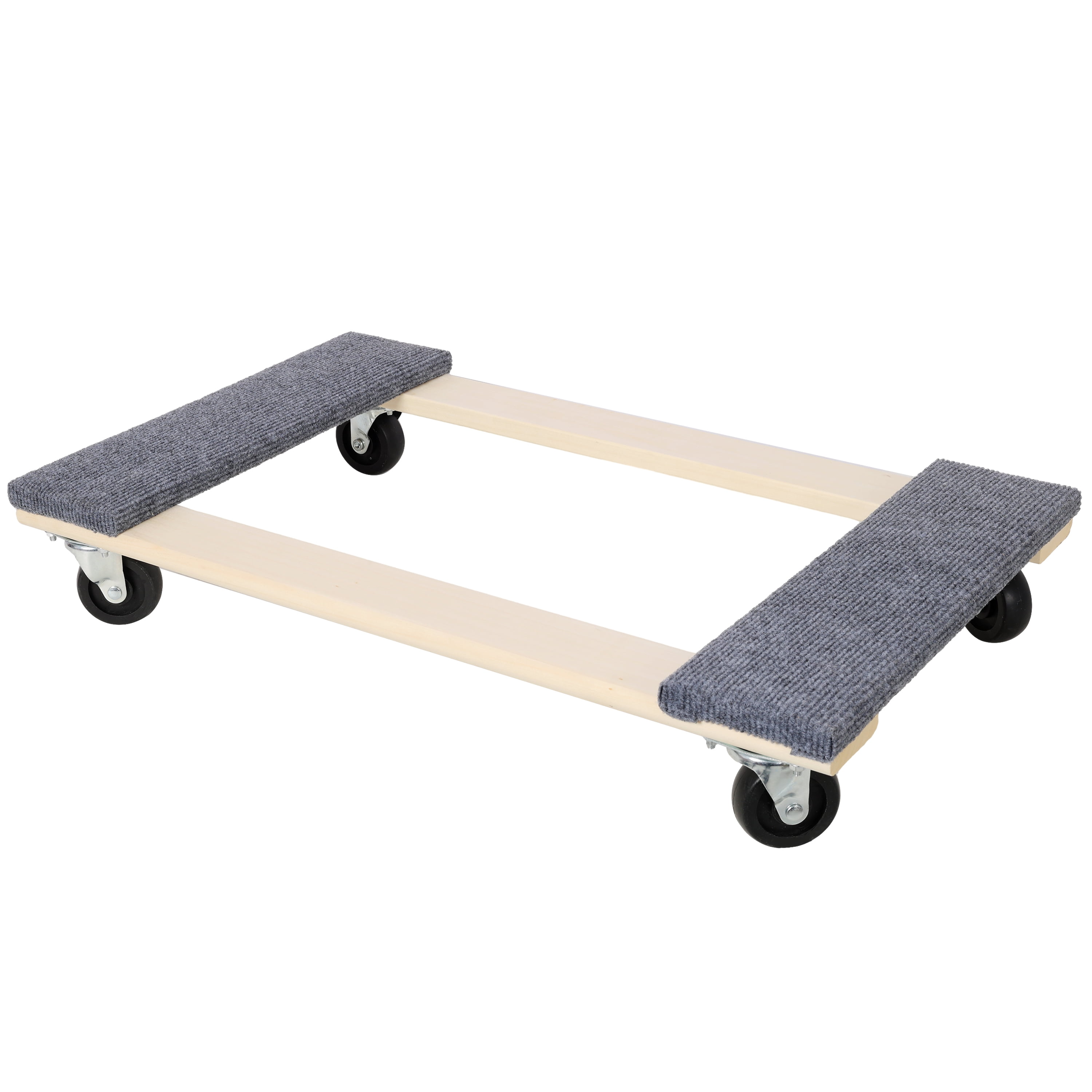 2 Pack Heavy Duty Moving Dolly Set, Non-Slip Carpet Surface Furniture Transport Cart, Total 2000 LBS Capacity with 4 PP Swivel Casters Each for Warehouse Home Moving