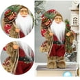 thumbnail image 5 of ​12 Inch Standing Santa Claus Decoration with Gift Bag - Realistic 30cm Tabletop Figurine for Christmas Home, Mantel & Party Scene Decor​​ red, 5 of 7