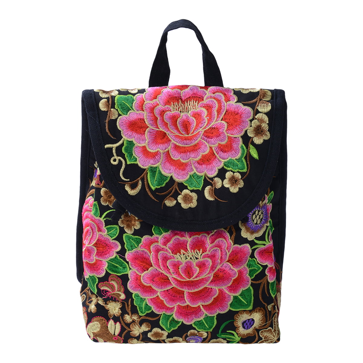 Embroidered Women Backpack Ethnic Travel Handbag Shoulder Bag