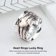 thumbnail image 3 of Jumpingount Anillos de corazón giratorio para mujer, anillo de moda para boda, joyería para dama de honor, novia, esposa, regalos de cumpleaños Ropa, zapatos y accesorios Miscelánea talla 7 Jumpingount AP011731-02B, 3 of 6