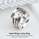 thumbnail image 4 of Guardurnaity Anillos de corazón de rotación romántica para mujer, anillo de Metal para boda, joyería para dama de honor, regalos de cumpleaños para Ropa, zapatos y accesorios Miscelánea talla 8 Guardurnaity AP011731-03B, 4 of 6