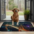 thumbnail image 3 of ONETECH City Lights Square Floor Mat for Home Entrance Outside Entry, Anti-Slip Felt Mat 19.68*39.37 in, 3 of 6