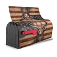 thumbnail image 3 of Naloa Deer American Flag Wall Mailbox Covers Magnetic Post Box Cover Post Letter Box Cover Garden Decor-21x18 in, 3 of 8