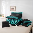 thumbnail image 6 of jejeloiu Inspirational Quote Theme 7-Piece Twin Bedding Sets,Wild Zebra Stripes Bedding Comforter Set,Cyan Black Sheet Sets For Girls Boys,Microfiber Bedroom Decor Reversible, 6 of 8