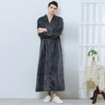 thumbnail image 4 of Unisex Fleece Flannel Nightgown – Autumn & Winter Long Warm Plus Size Loungewear for Couples, 4 of 10