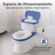 thumbnail image 4 of BEBBLY Bañito Entrenador Infantil con Sonido Musical Portarrollo y Almacenamiento Asiento Antiderrapante para Niños y Niñas de 6 Meses a 3 Años Fácil de Limpiar Ideal para Aprender a Ir al Baño (Azul), 4 of 7