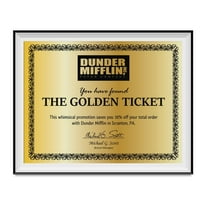 Dunder Mifflin Golden Ticket Michael Scott The Office TV 8.5" x 11" Poster Gift