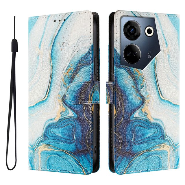 FOXDOCK Funda Tipo Cartera para Tecno Camon 20 con Soporte y Correa – Diseño de Patrones Lindos